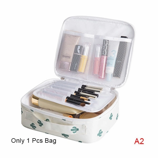 New Cute Printing Cosmetic Storage Bag Women Travel Toiletry Beauty Makeup Case Luggage Organizer