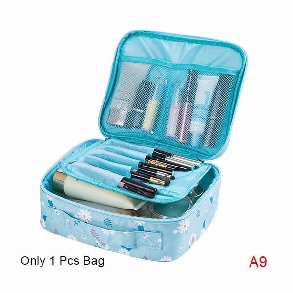 New Cute Printing Cosmetic Storage Bag Women Travel Toiletry Beauty Makeup Case Luggage Organizer