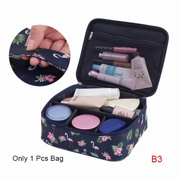 New Cute Printing Cosmetic Storage Bag Women Travel Toiletry Beauty Makeup Case Luggage Organizer