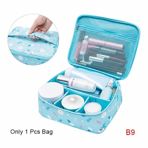 New Cute Printing Cosmetic Storage Bag Women Travel Toiletry Beauty Makeup Case Luggage Organizer