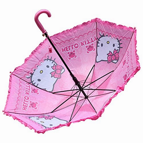 New Hello Kitty Girls And Womens Pink Lace Parasol Umbrella