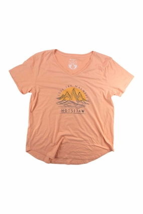 Classic Style Of New Items For Moosejaw Womens Spiral Macaroni Flowy V-Neck SS Tee On Sale now, free shipping worldwide for you. Just do it.