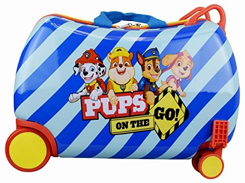 Nickelodeon Paw Patrol Boys - Girls Carry On Luggage 20" Kids Ride-On Trunky Suitcase (BLUE)