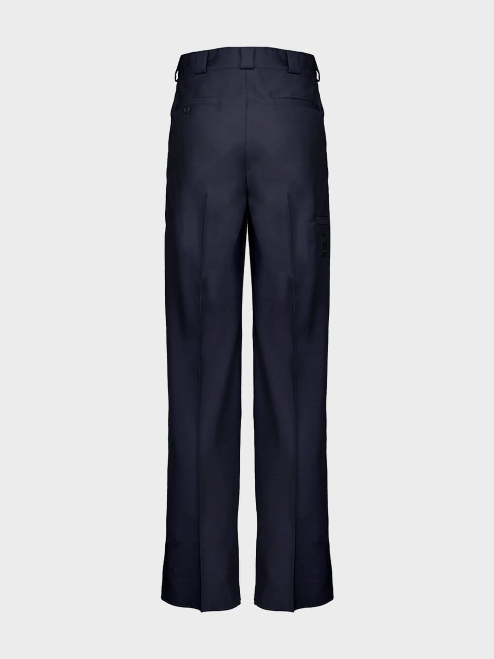 Night Blue Wool-Mohair Chinos