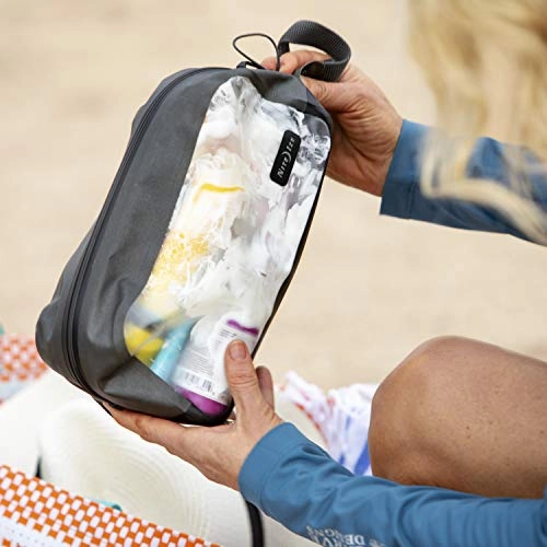 Nite Ize Runoff Waterproof Toiletry Bag, Full-Size Waterproof Hanging Toiletry Bag. Tough Trusted Protection for Adventure Travel, Black