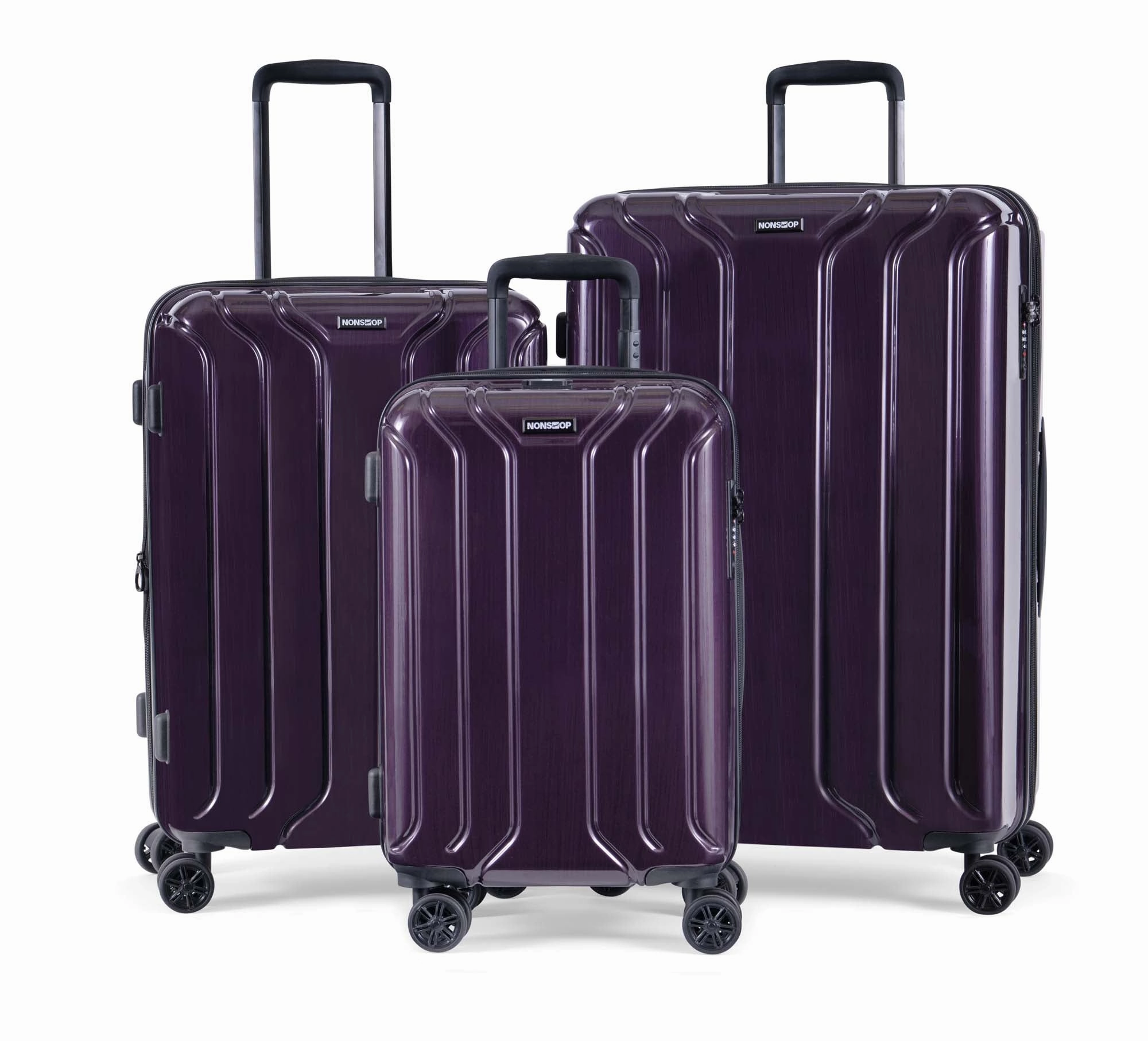 NONSTOP New York Elite 3-Piece Expandable Spinner Luggage Set and 3-Piece Packing Cube Set