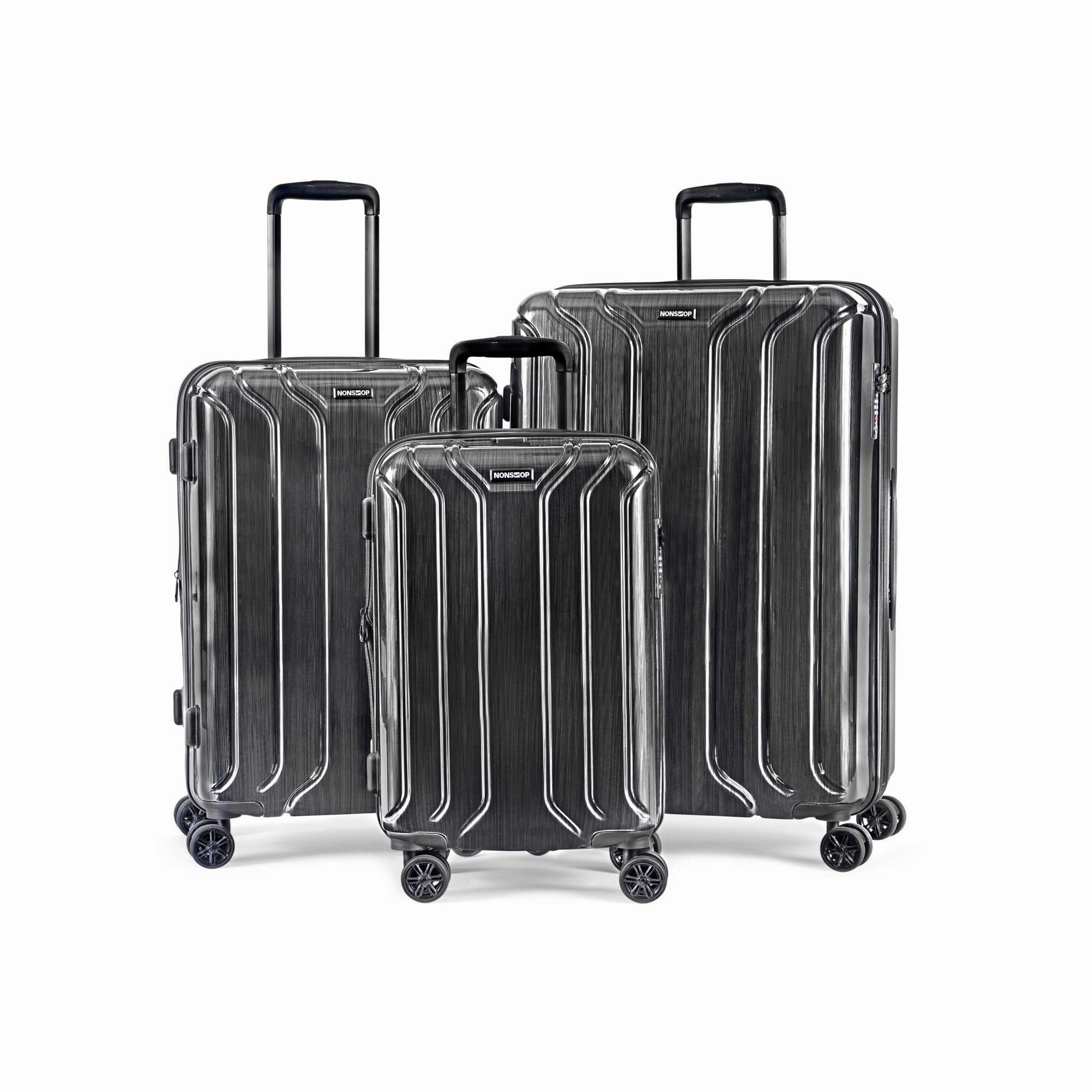 NONSTOP New York Elite 3-Piece Expandable Spinner Luggage Set and 3-Piece Packing Cube Set