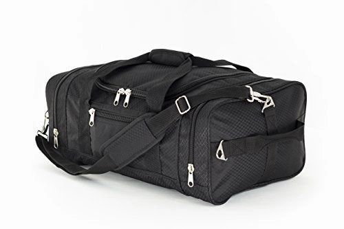 North Star Sports 1050 Tuff Cloth Flight Carry-On Luggage Bag, Black, 21" x 14" x 9"