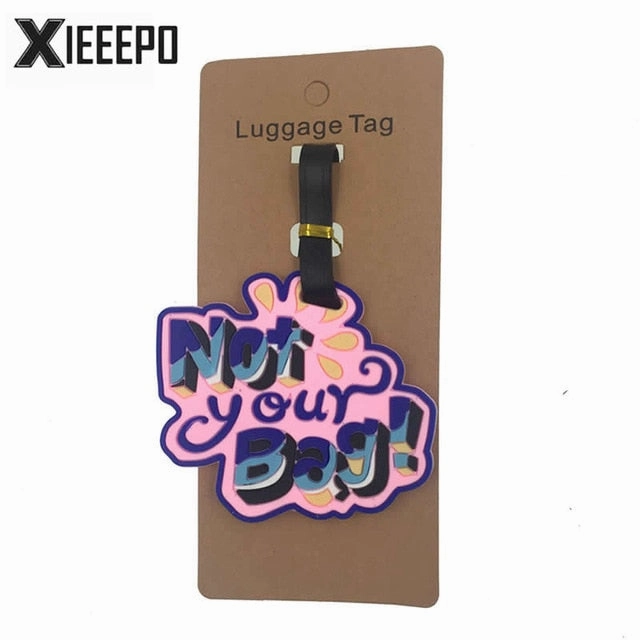 NOT YOU BAG Luggage Tag Travel Accessories Silica Gel Suitcase ID Address Holder Baggage Boarding