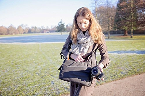 Nurse / Gp / Doctor Medical Kit Bag -Black & Orange Shoulder 'Sling' Bag For Nursing / Home