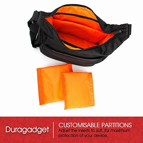Nurse / Gp / Doctor Medical Kit Bag -Black & Orange Shoulder 'Sling' Bag For Nursing / Home