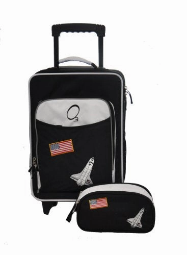 Obersee Kids Luggage And Toiletry Bag Set, Space