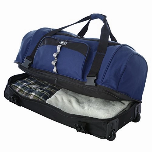 Olympia 30" Drop Bottom Rolling Duffel, Navy