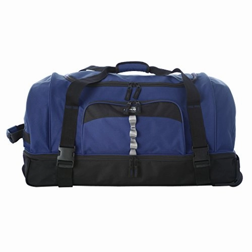 Olympia 30" Drop Bottom Rolling Duffel, Navy