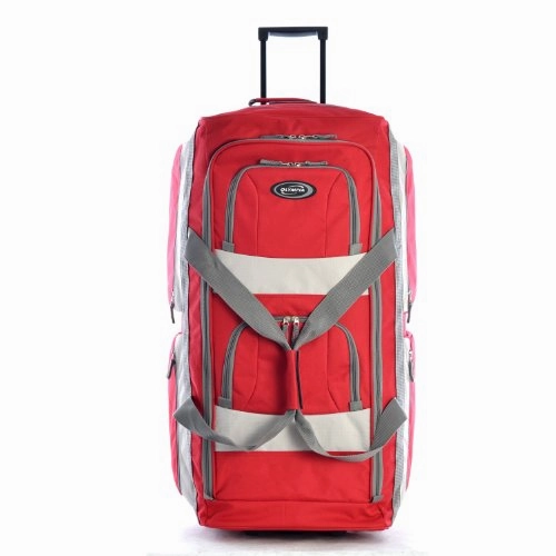 Olympia 33" 8 Pocket Rolling Duffel, Red