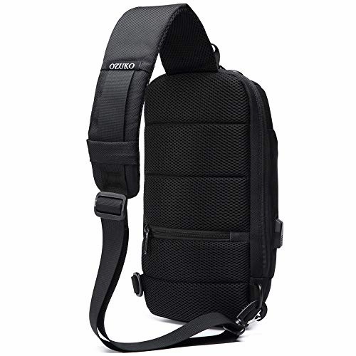 One Strap Sling Cross Body Messenger Bag Aidonger Canvas and Leather Chest Bag Crossbody Triangle