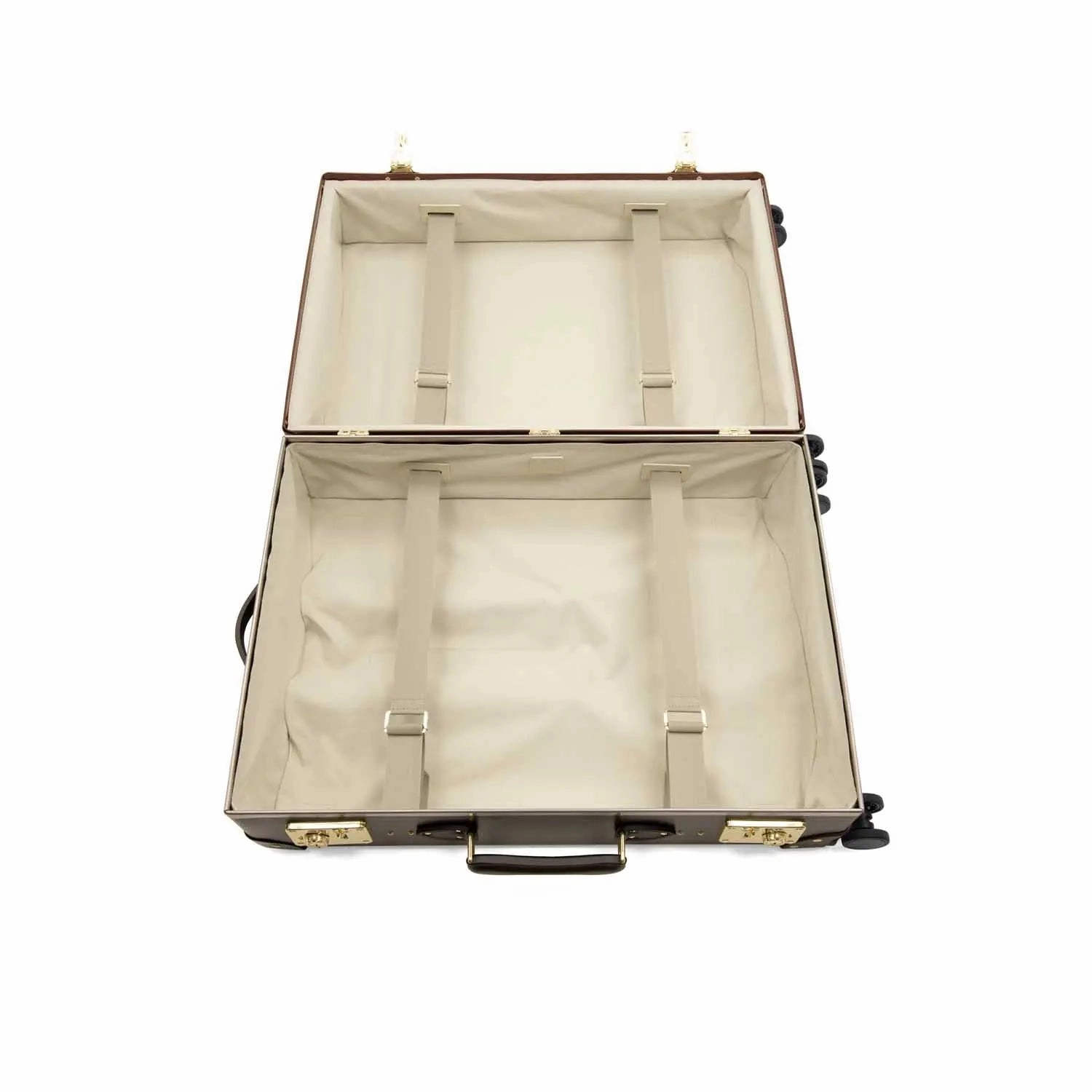 Original  Large Check-In - 4 Wheels | Brown/Brown/Gold