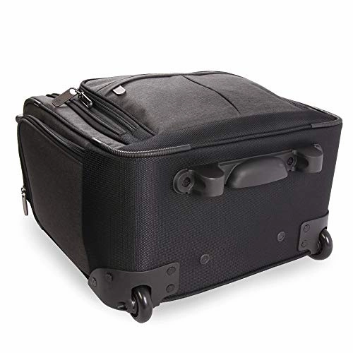 ORIGINAL PENGUIN Men's Ethan Wheeled Under The Seat Carry On Bag, Black Crosshatch