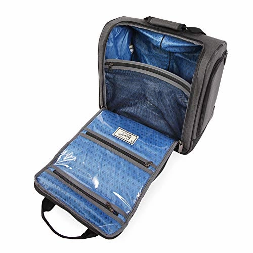 ORIGINAL PENGUIN Men's Ethan Wheeled Under The Seat Carry On Bag, Black Crosshatch