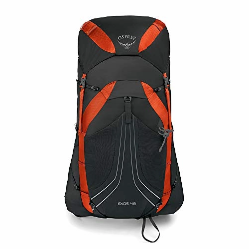 Osprey Exos 48 Men's Backpacking Backpack, Blaze Black, Medium