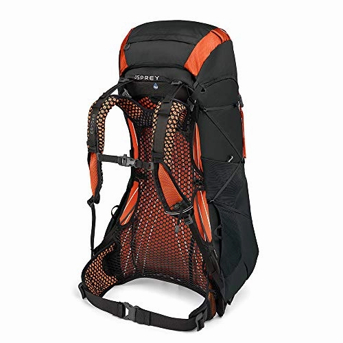 Osprey Exos 48 Men's Backpacking Backpack, Blaze Black, Medium