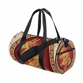 OuLian Duffel Bag Chinese Zodiac Symbols Women Garment Gym Tote Bag Best Sports Bag for Boys