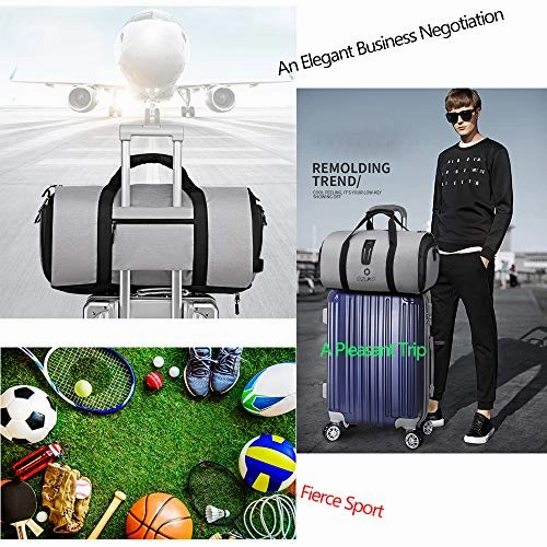 OZUKO Gym Bag Backpack, 4 in 1 Carry-on Garment Bag Large Duffel Bag Suit Travel Bag Weekend Bag Flight Bag Overnight Bag with Shoes Compartment (Black)