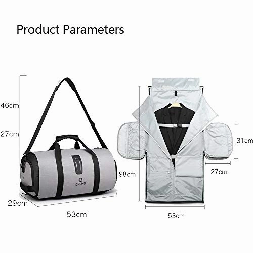 OZUKO Gym Bag Backpack, 4 in 1 Carry-on Garment Bag Large Duffel Bag Suit Travel Bag Weekend Bag Flight Bag Overnight Bag with Shoes Compartment (Black)