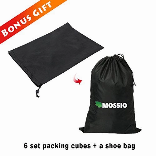 Packing Bags,Mossio 7 Piece Mesh Carry On Luggage Organizer Pouch for Clothes Blue Flower