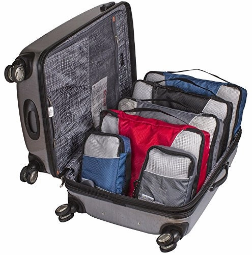 Packing Cubes - 4 pc Set Luggage Organizer - Bonus Shoe Bag Included - By Bingonia Travel