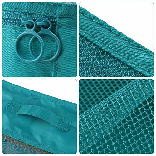 Packing Cubes for Travel, 8Pcs Compression Travel Cubes Set Foldable Suitcase Organizer Lightweight Luggage Storage Bag (Blue)