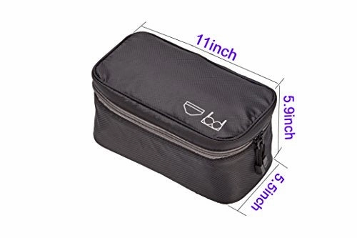 Packing Organizer Bra Underwear Storage Bag Travel Lingerie Pouch Toiletry Organizer Handbag Cosmetic Makeup Bag Luggage Storage Case For Cosmetics, Toiletries, Hotel, Home, Bathroom, Airplane (Black)