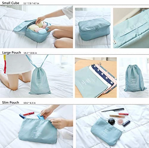 Packing Organizers - Clothing Cubes Shoe Bags Laundry Pouches For Travel Suitcase Luggage,