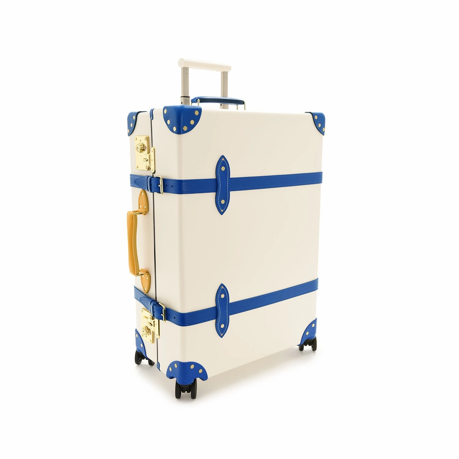 Palm Springs  Large Check-In - 4 Wheels | Ivory/Cobalt/Gold