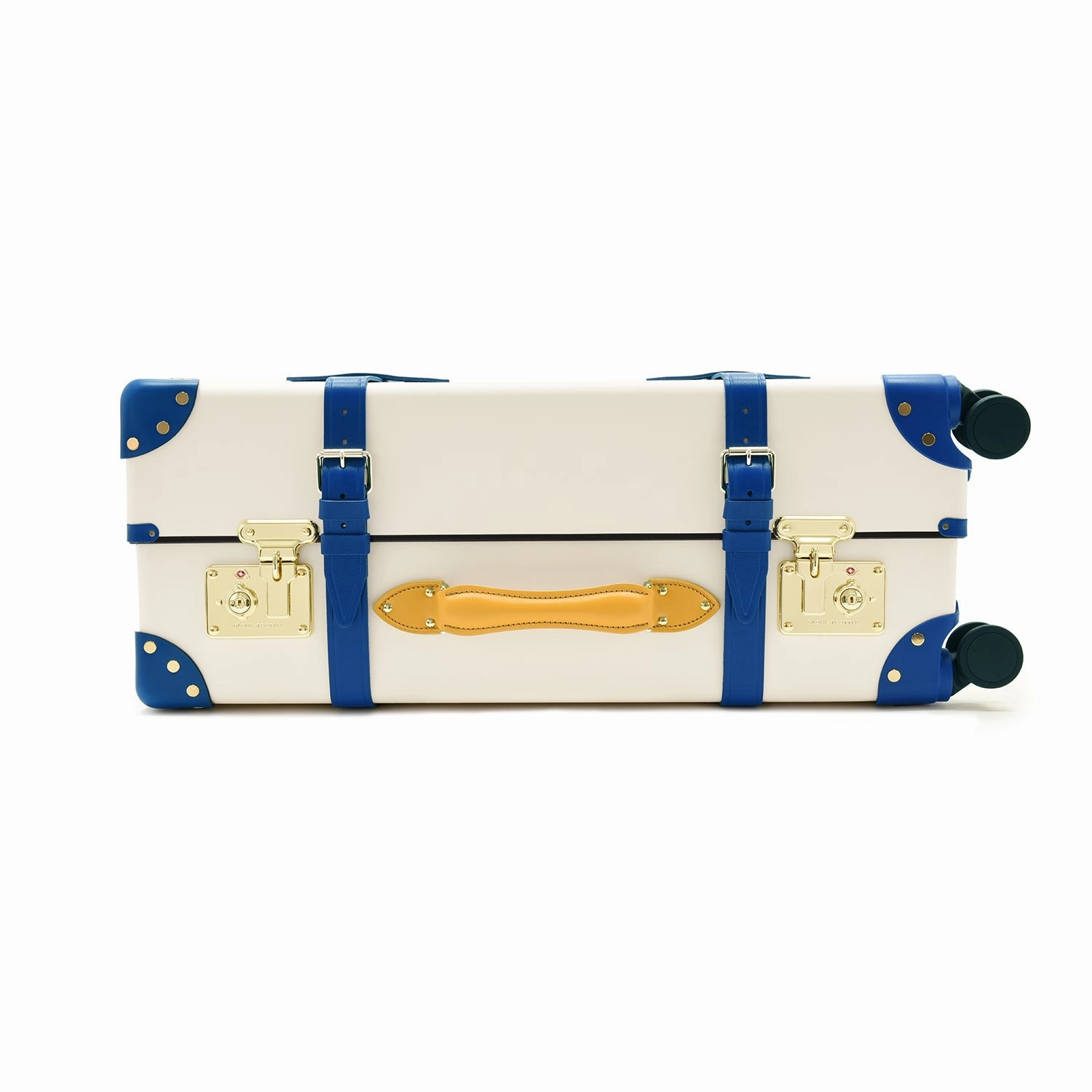 Palm Springs  Large Check-In - 4 Wheels | Ivory/Cobalt/Gold