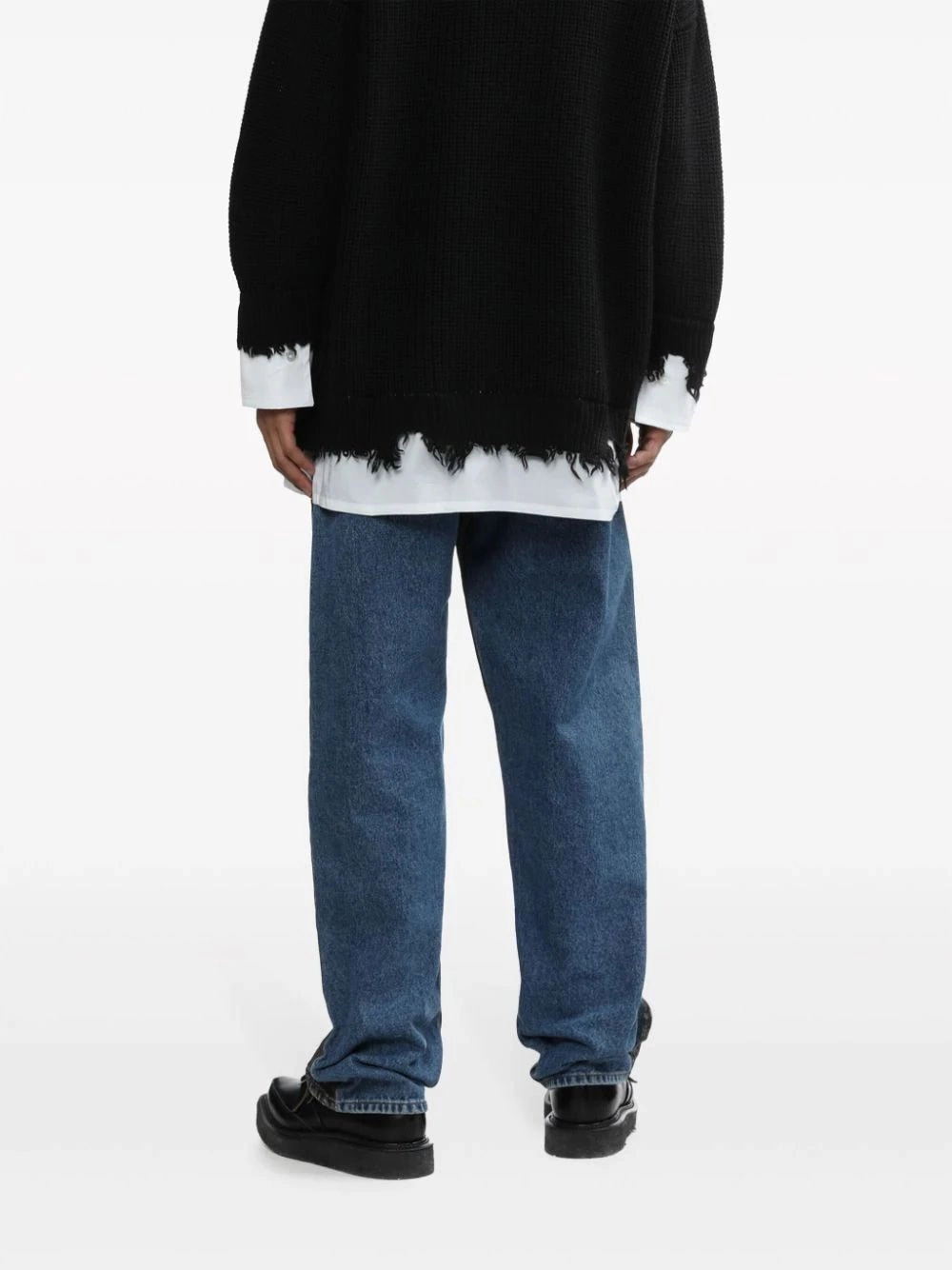 Panelled Mid-Rise Cotton Jeans