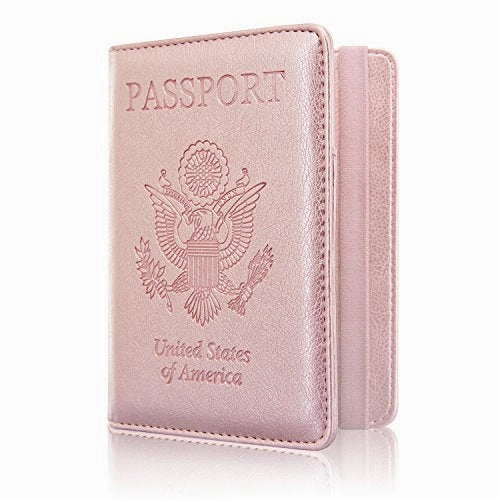 Passport Holder Cover, ACdream Travel Leather RFID Blocking Case Wallet for Passport with Elastic