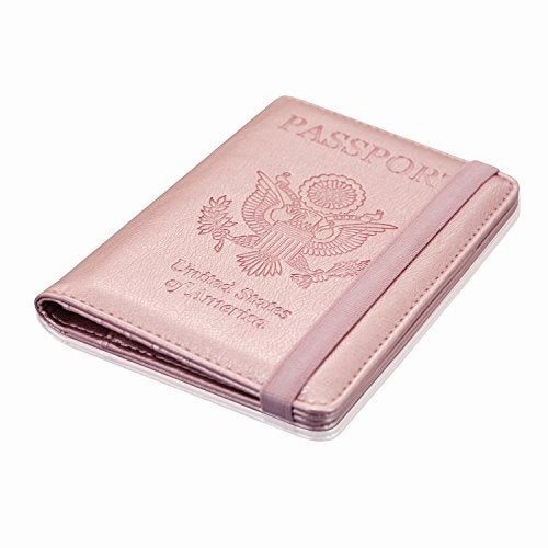 Passport Holder Cover, ACdream Travel Leather RFID Blocking Case Wallet for Passport with Elastic