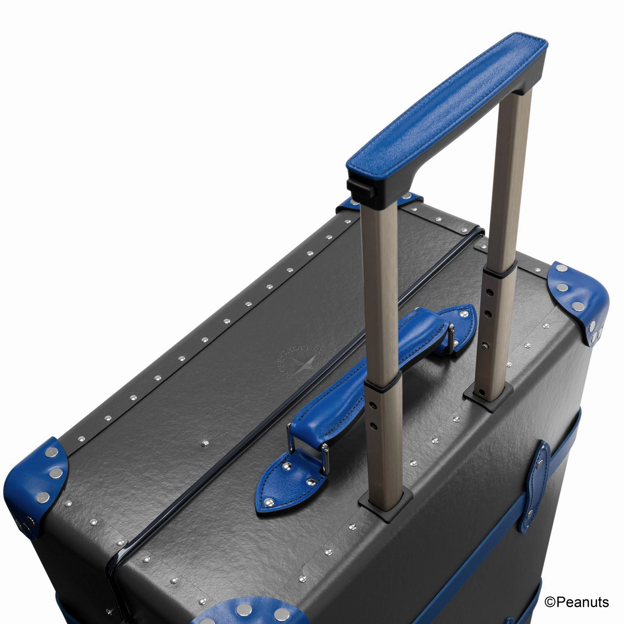 Peanuts  Large Check-In - 4 Wheels | Charcoal/Cobalt/Chrome