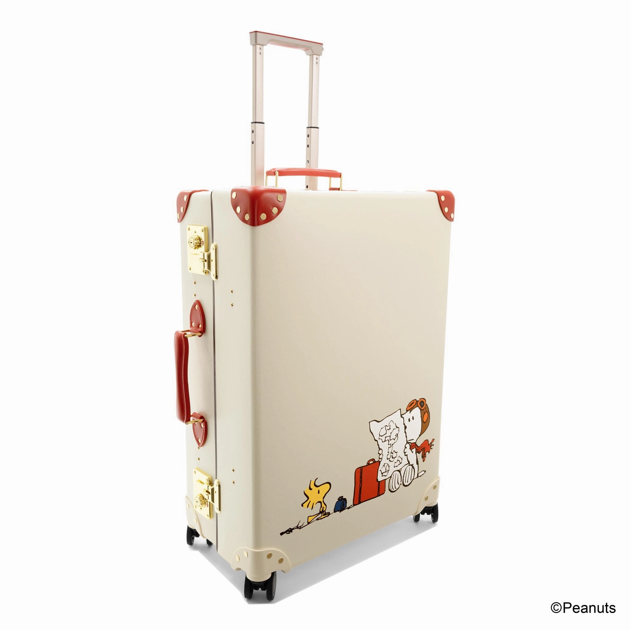 Peanuts  Large Check-In - 4 Wheels | Ivory/Red/Gold