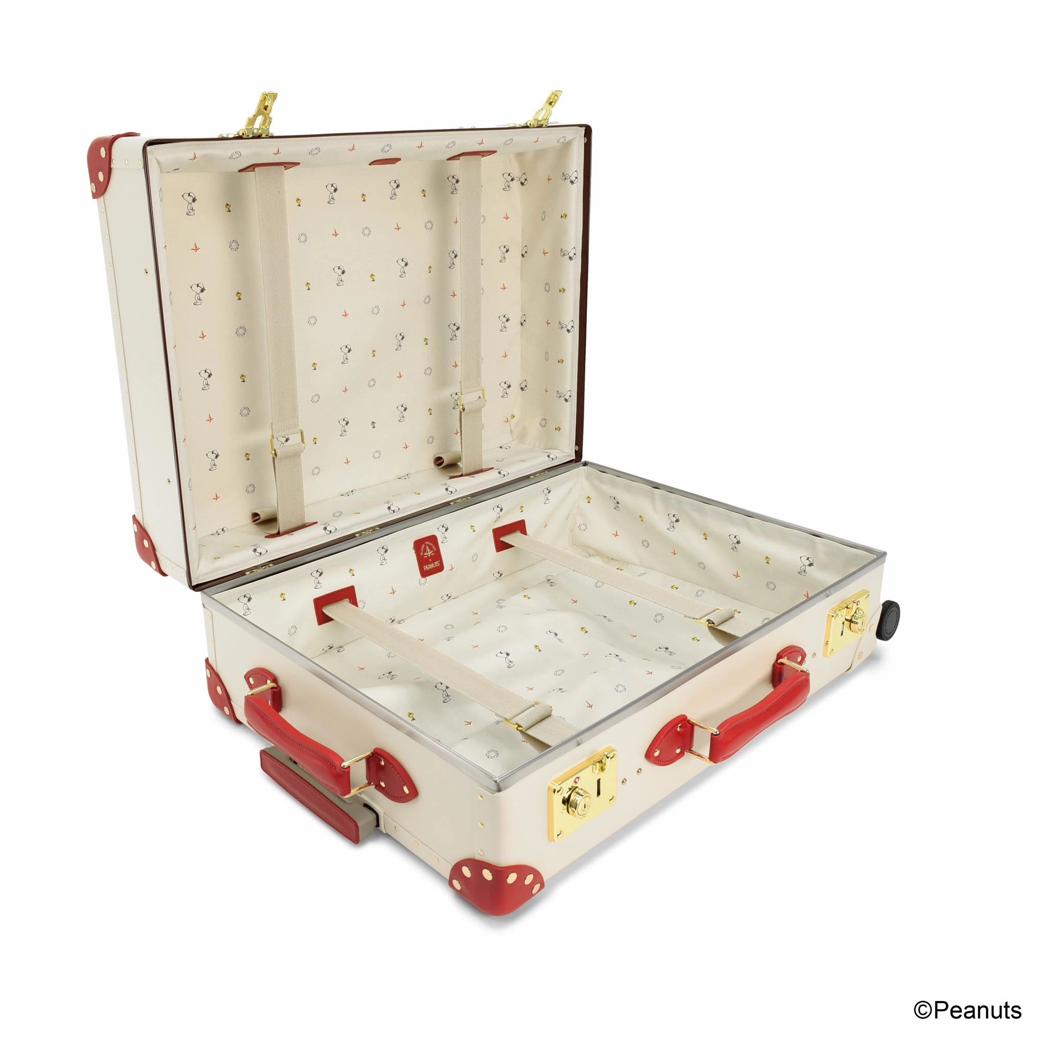 Peanuts  Large Check-In - 4 Wheels | Ivory/Red/Gold