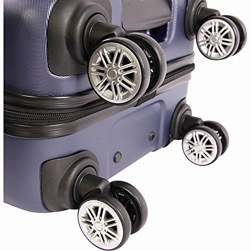 Perry Ellis Delancy Ii 21" Hardside Carry-On Spinner Luggage, Silver