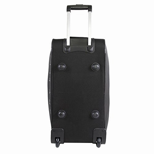 Perry Ellis Men'S 24" Lightweight Rolling A324 Duffel Bag, Black/Grey, One Size
