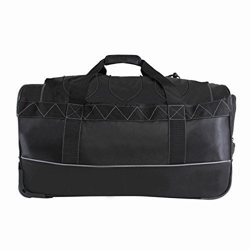 Perry Ellis Men'S 24" Lightweight Rolling A324 Duffel Bag, Black/Grey, One Size
