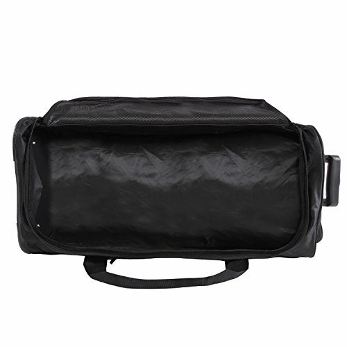 Perry Ellis Men'S 24" Lightweight Rolling A324 Duffel Bag, Black/Grey, One Size