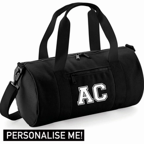 Personalised Initial Varsity Barrel Bag Holiday Collection - holiday outfits clearance