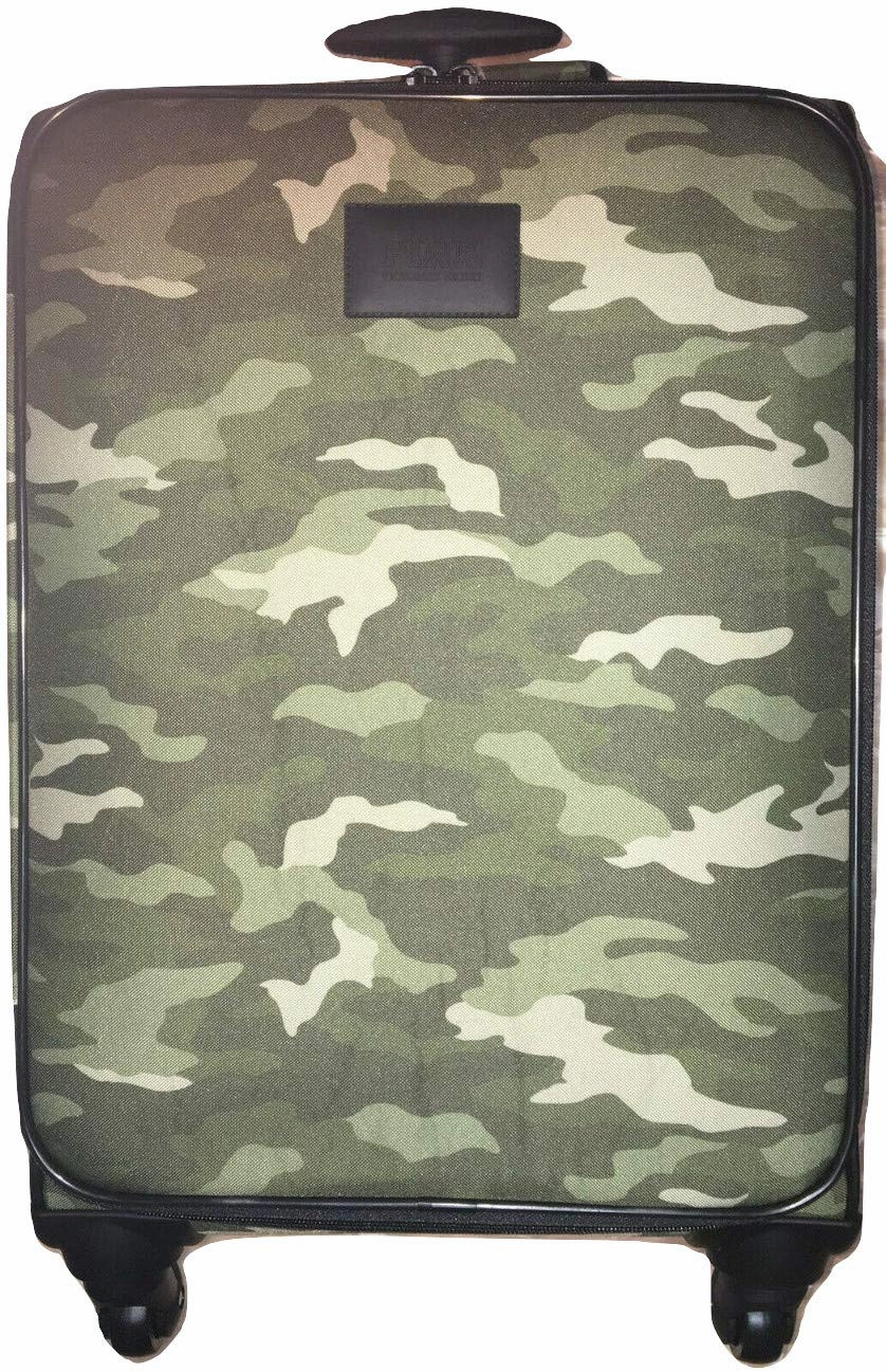 Pink Wheelie Carry On Travel Luggage Color Camo Print New