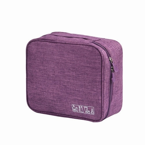 Portable Travel Cosmetic Organizer Men'S Toiletry Makeup Storage Bag Zipper Pouch Home Luggage