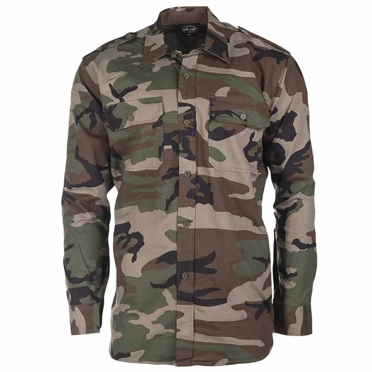 Discount Price Premium Mil-Tec Ripstop Field Shirt Woodland Camo With Classic Style new style online store. Our best Items are cheapest price, bottom price, it is a good chance for shopping.