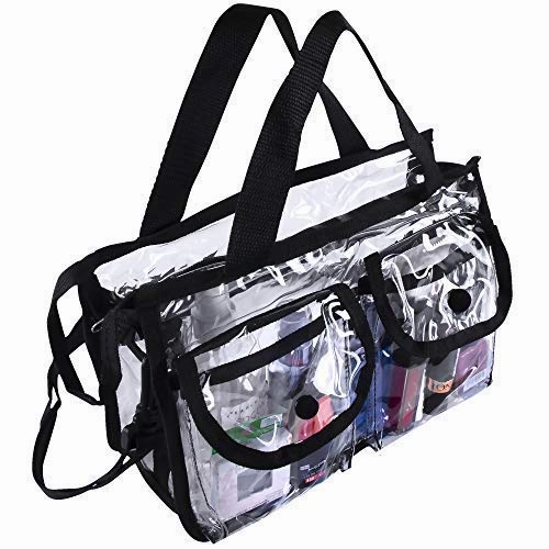 Premium Clear Makeup Organizer PVC Toiletry Bag 10" x 7" x 4" | Transparent Cosmetic Bag For
